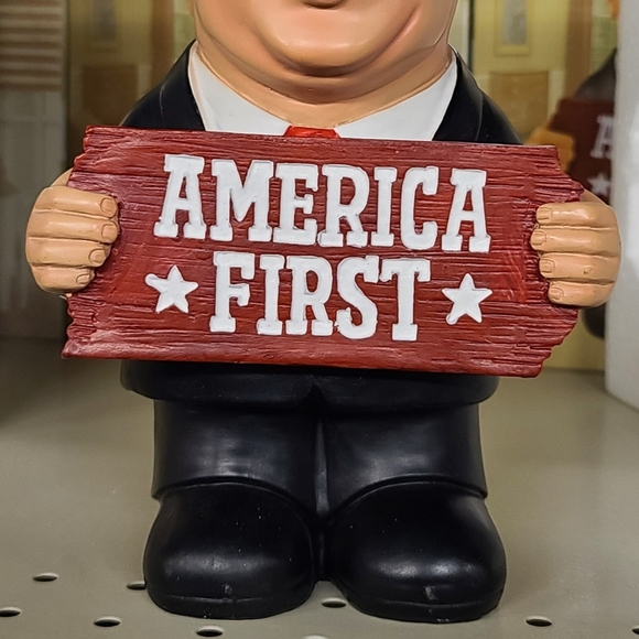 Donald Trump Holding "America First" Sign - Picture 3 of 5